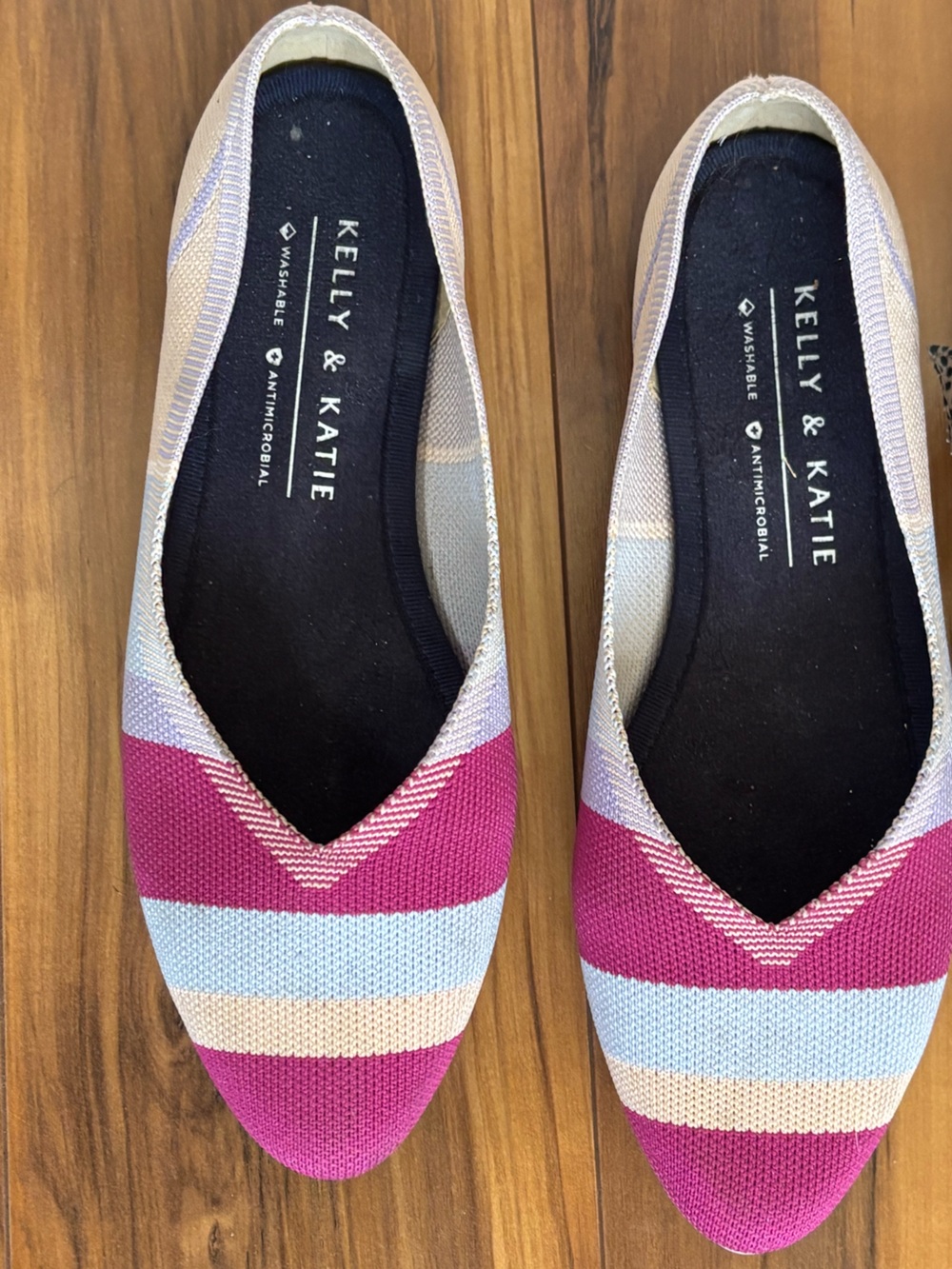 pre-loved Kelly & Katie Pink Flats size 7.5